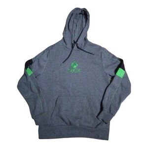 Xbox Kids' Gray Pullover Hoodie with Green Accents Size Large